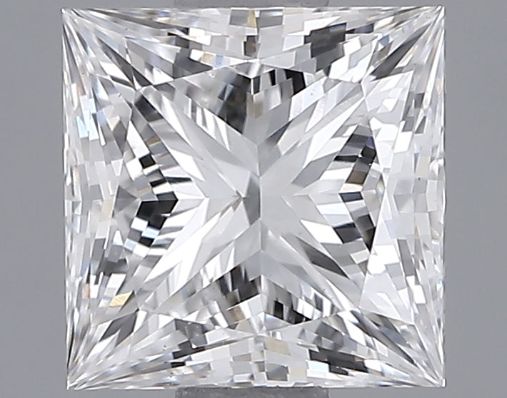 1.28 Carat Princess Shaped, Ideal Cut, D Color, VS1 Clarity, IGI Certified Lab Grown Diamond