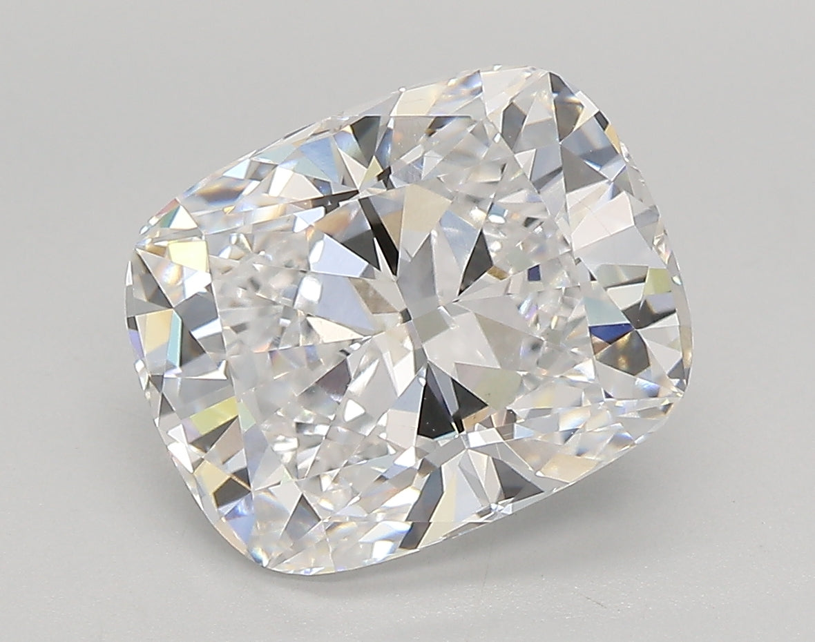 4.10 Carat Cushion Shaped, Very Good Cut, D Color, VS1 Clarity, IGI Certified Lab Grown Diamond
