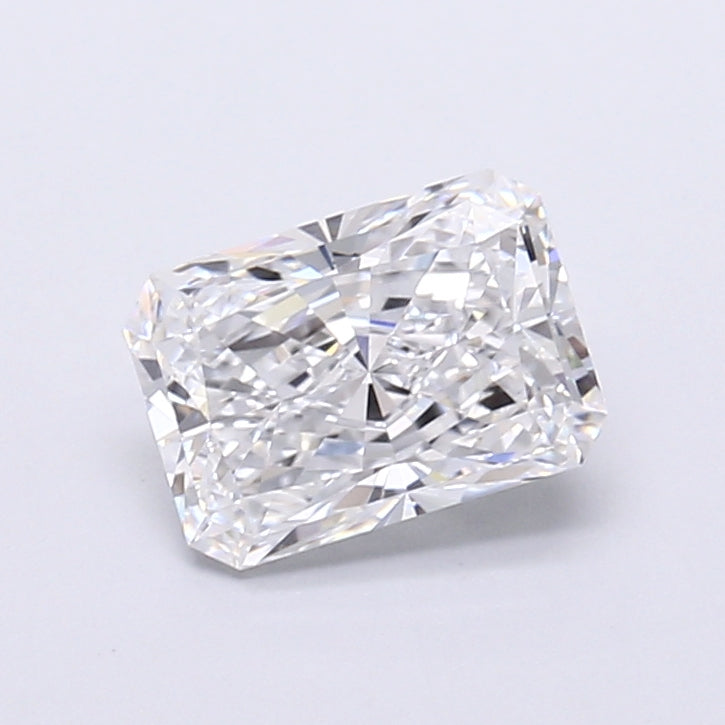 1.25 Carat Radiant Shaped, Very Good Cut, D Color, VVS2 Clarity, IGI Certified Lab Grown Diamond