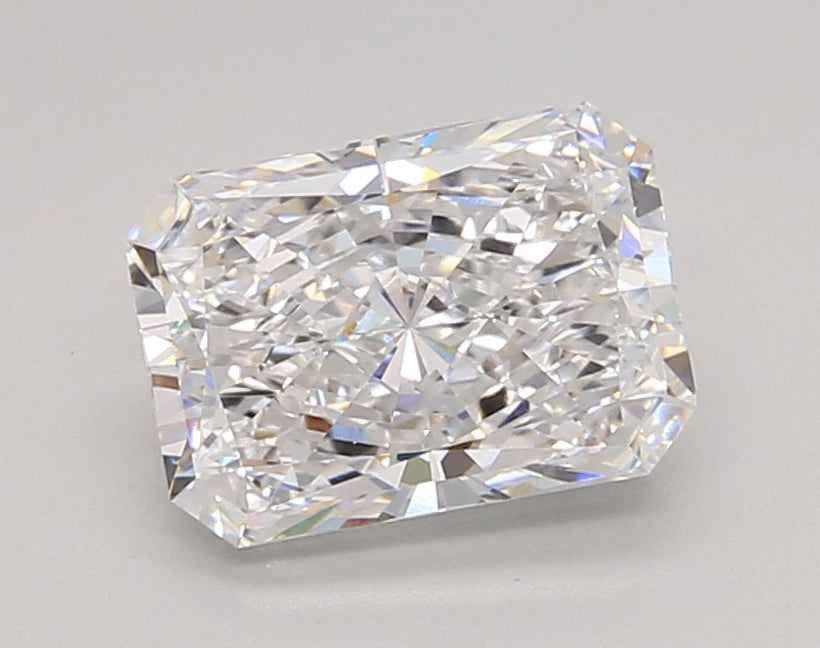2.05 Carat Radiant Shaped, Ideal Cut, D Color, VVS1 Clarity, IGI Certified Lab Grown Diamond