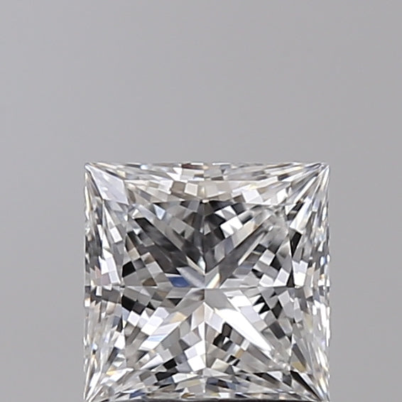 1.02 Carat Princess Shaped, Ideal Cut, D Color, VVS1 Clarity, IGI Certified Lab Grown Diamond