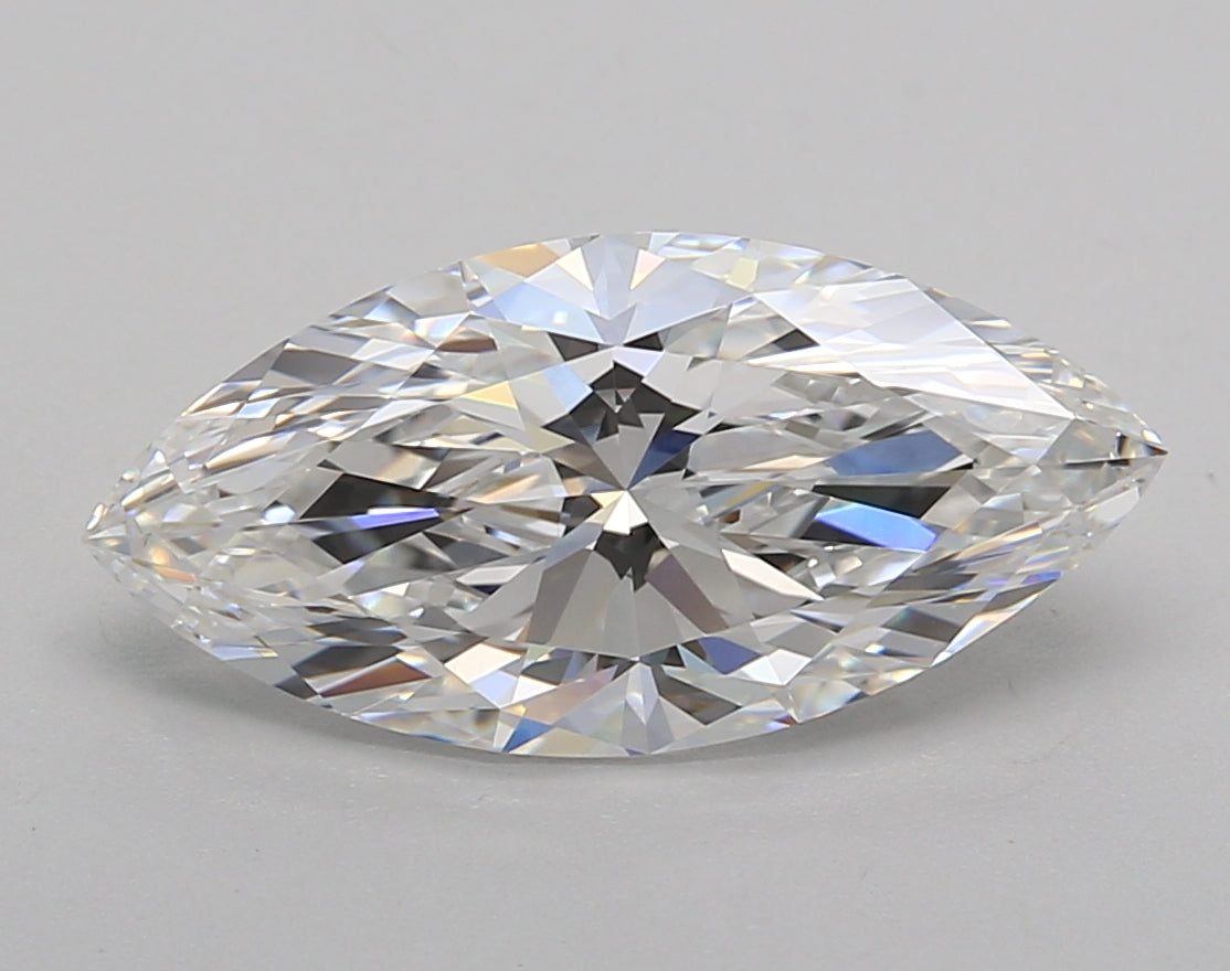 3.02 Carat Marquise Shaped, Excellent Cut, E Color, VVS2 Clarity, IGI Certified Lab Grown Diamond