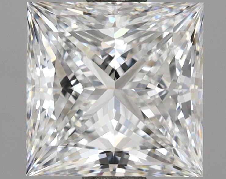 2.04 Carat Princess Shaped, Ideal Cut, E Color, VVS2 Clarity, IGI Certified Lab Grown Diamond