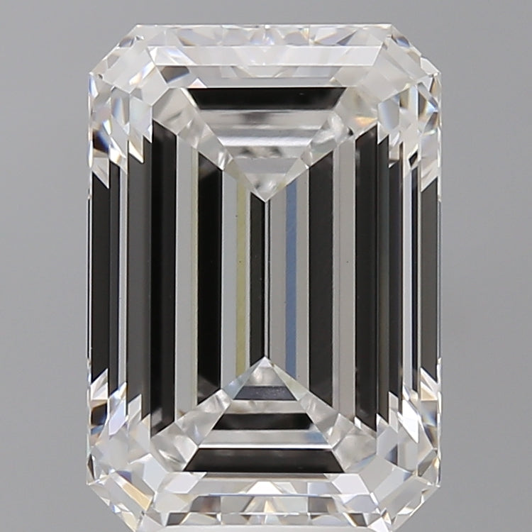 6.10 Carat Emerald Shaped, Ideal Cut, F Color, VVS2 Clarity, IGI Certified Lab Grown Diamond