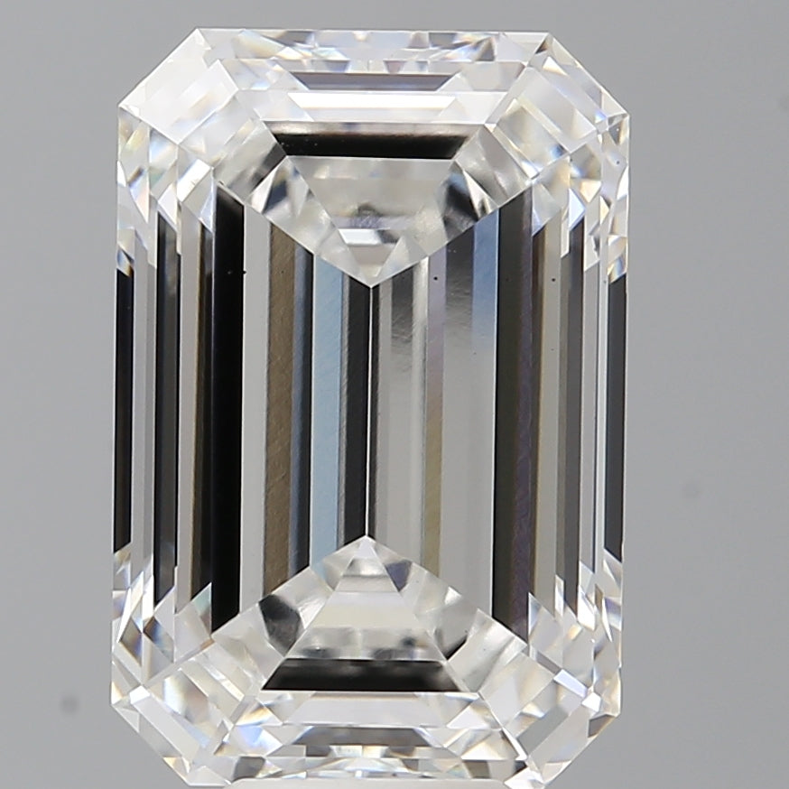 9.58 Carat Emerald Shaped, Ideal Cut, E Color, VS1 Clarity, IGI Certified Lab Grown Diamond