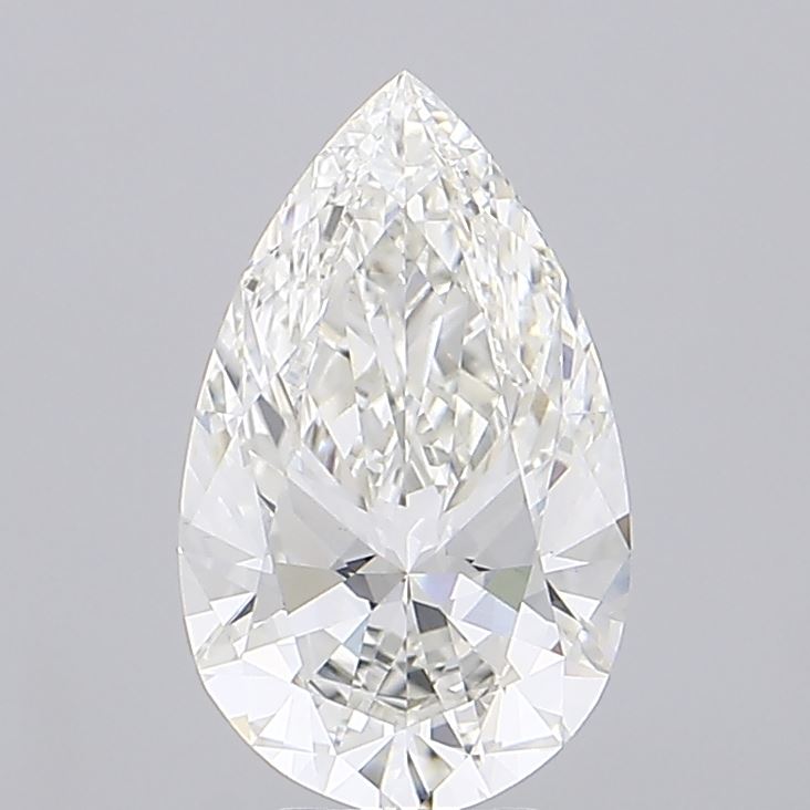 5.05 Carat Pear Shaped, Ideal Cut, G Color, VVS2 Clarity, IGI Certified Lab Grown Diamond
