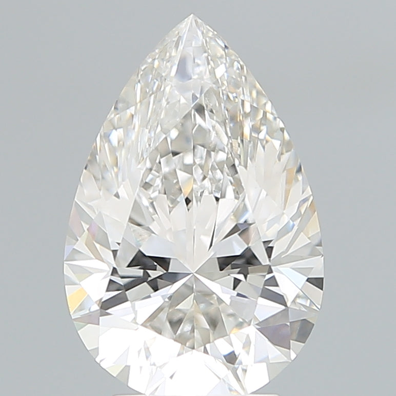4.07 Carat Pear Shaped, Excellent Cut, G Color, VVS2 Clarity, IGI Certified Lab Grown Diamond