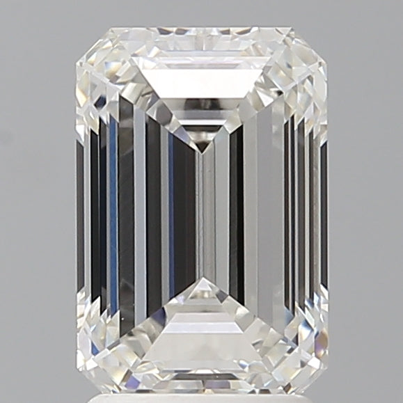 2.60 Carat Emerald Shaped, Ideal Cut, F Color, VVS2 Clarity, IGI Certified Lab Grown Diamond