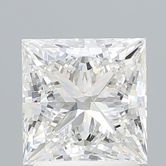 2.10 Carat Princess Shaped, Ideal Cut, E Color, VS1 Clarity, IGI Certified Lab Grown Diamond