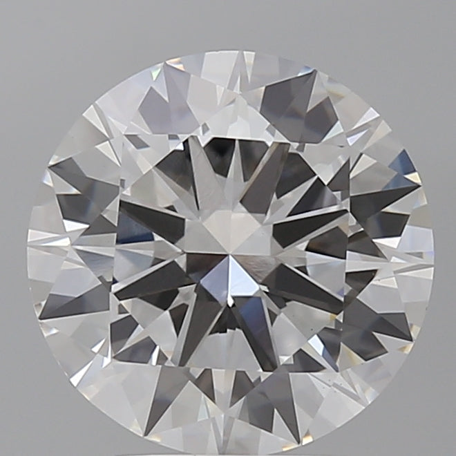 4.04 Carat Round Shaped, Excellent Cut, E Color, VVS2 Clarity, IGI Certified Lab Grown Diamond