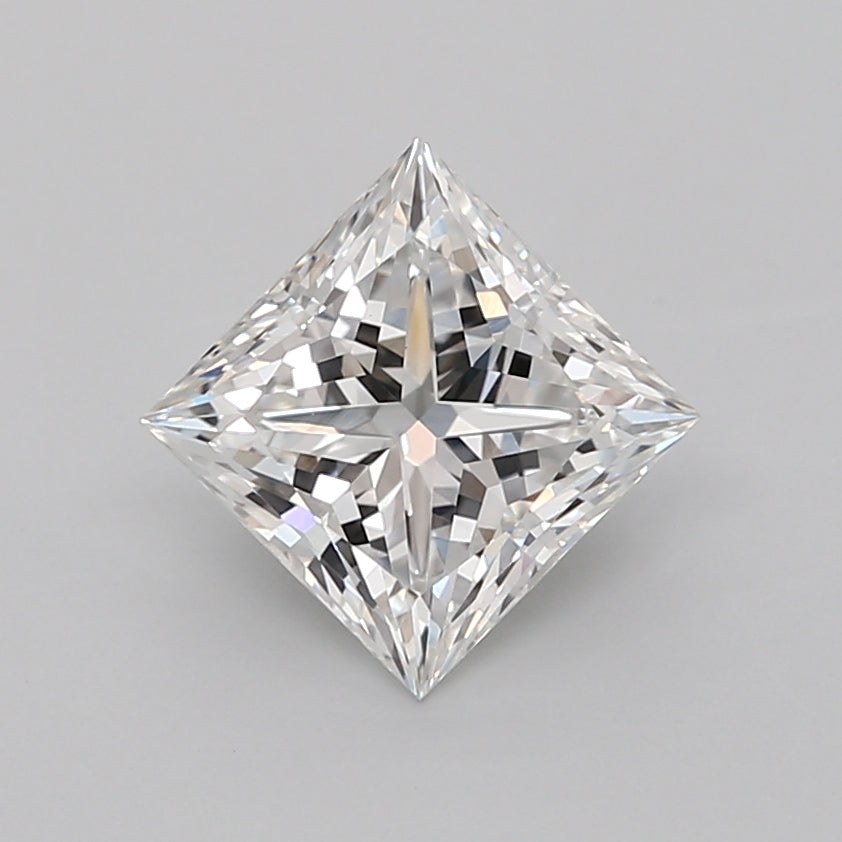2.04 Carat Princess Shaped, Ideal Cut, E Color, VVS2 Clarity, IGI Certified Lab Grown Diamond