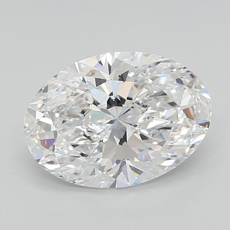 2.03 Carat Oval Shaped, Ideal Cut, D Color, VVS2 Clarity, IGI Certified Lab Grown Diamond