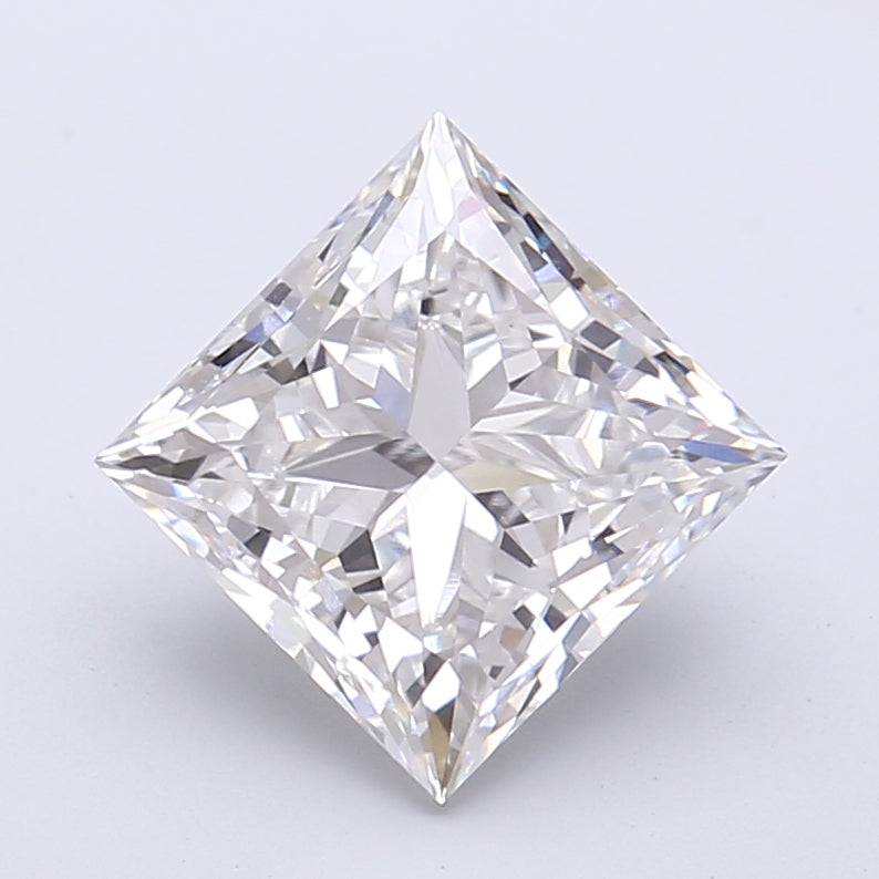 3.04 Carat Princess Shaped, Very Good Cut, E Color, VVS2 Clarity, IGI Certified Lab Grown Diamond