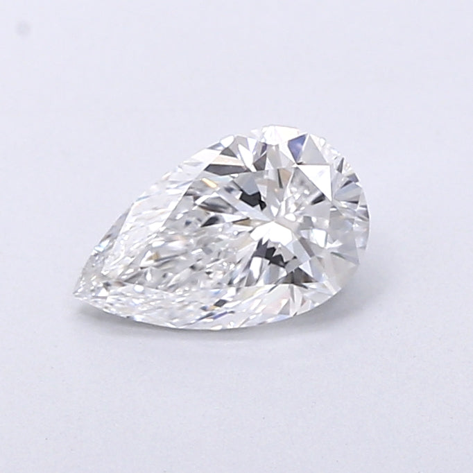 0.81 Carat Pear Shaped, Very Good Cut, D Color, VVS2 Clarity, IGI Certified Lab Grown Diamond