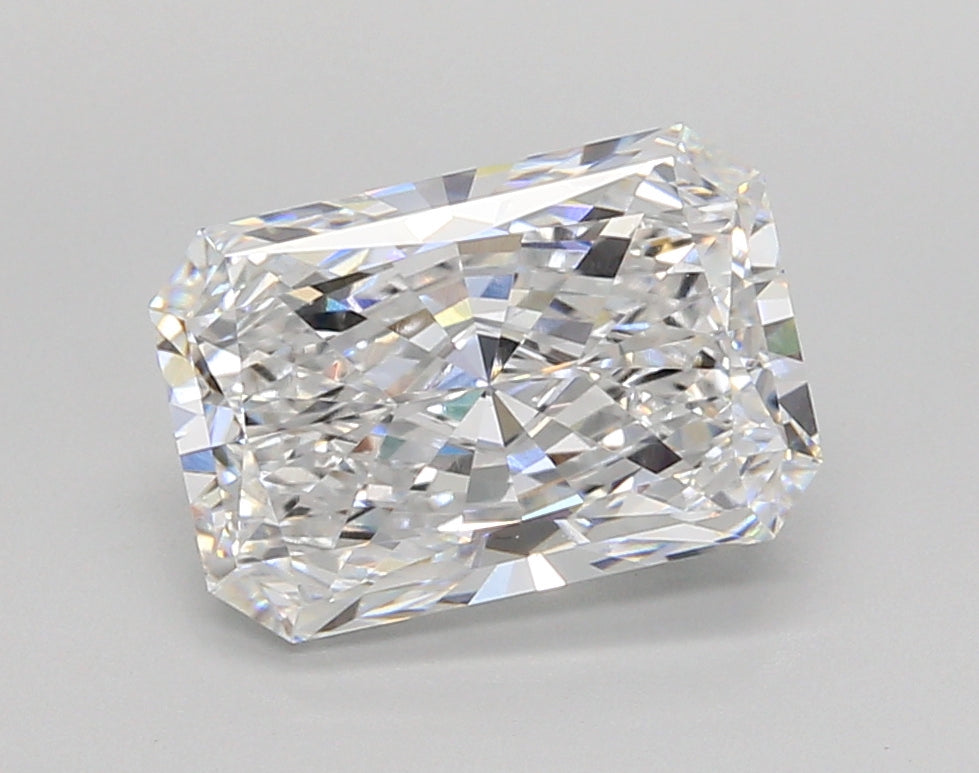 3.03 Carat Radiant Shaped, Ideal Cut, D Color, VVS2 Clarity, IGI Certified Lab Grown Diamond