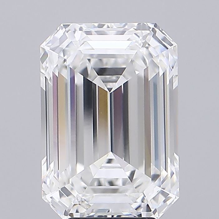 6.17 Carat Emerald Shaped, Ideal Cut, E Color, VVS1 Clarity, IGI Certified Lab Grown Diamond