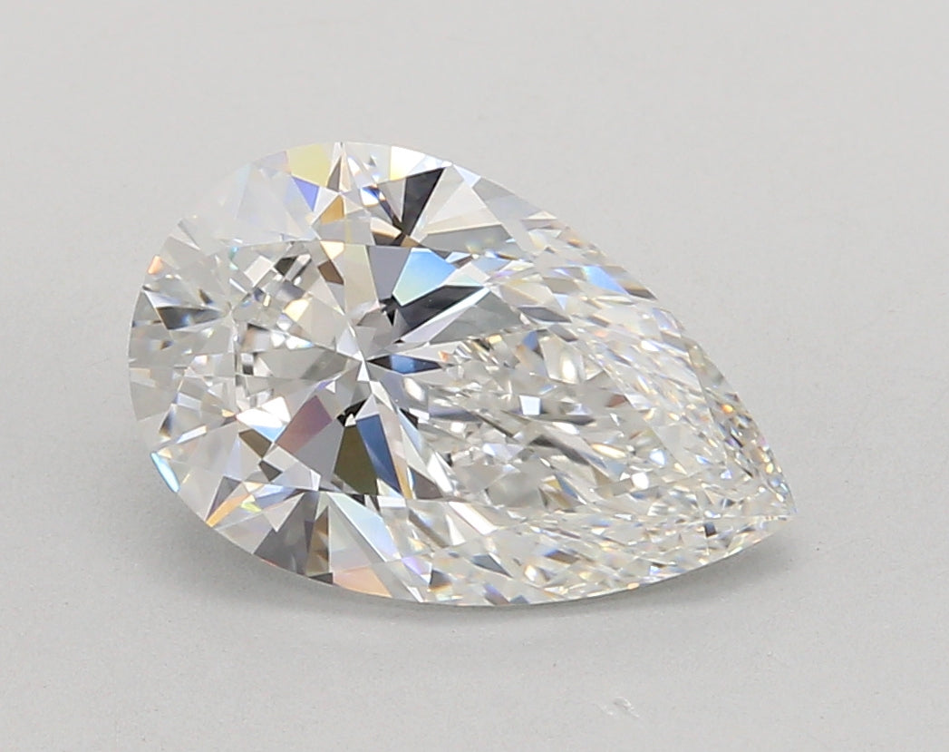 3.03 Carat Pear Shaped, Ideal Cut, E Color, VVS2 Clarity, IGI Certified Lab Grown Diamond