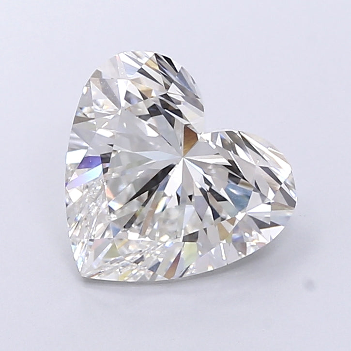 4.39 Carat Heart Shaped, Very Good Cut, F Color, VVS2 Clarity, IGI Certified Lab Grown Diamond