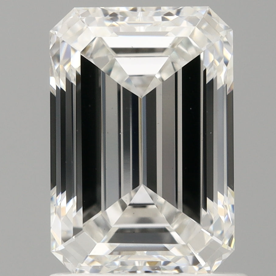 1.55 Carat Emerald Shaped, Ideal Cut, E Color, VVS2 Clarity, IGI Certified Lab Grown Diamond