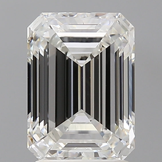 2.60 Carat Emerald Shaped, Ideal Cut, F Color, VS1 Clarity, IGI Certified Lab Grown Diamond