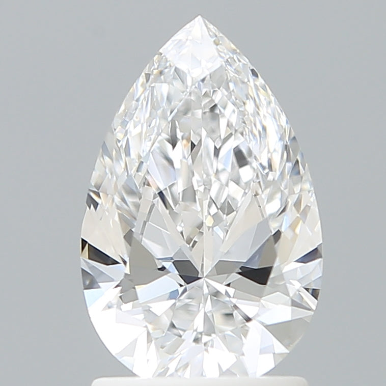 1.58 Carat Pear Shaped, Ideal Cut, D Color, VVS2 Clarity, IGI Certified Lab Grown Diamond
