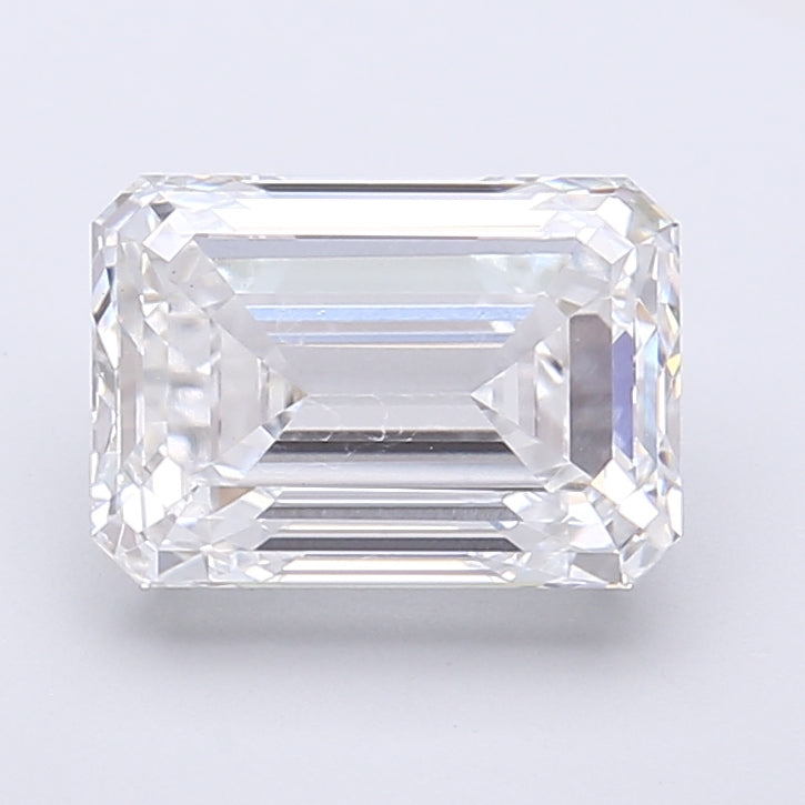 3.00 Carat Emerald Shaped, Very Good Cut, D Color, VS1 Clarity, IGI Certified Lab Grown Diamond