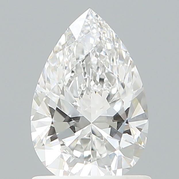 1.00 Carat Pear Shaped, Ideal Cut, D Color, VVS2 Clarity, IGI Certified Lab Grown Diamond