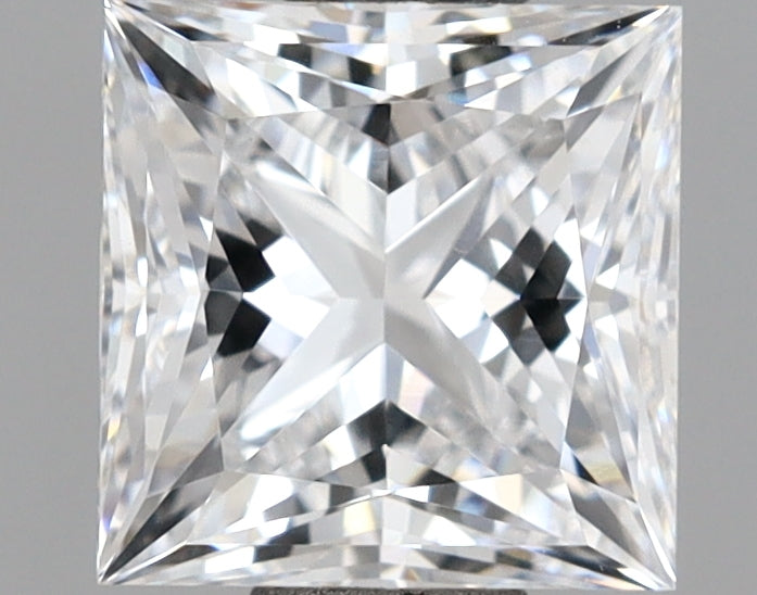 1.02 Carat Princess Shaped, Ideal Cut, D Color, VVS2 Clarity, IGI Certified Lab Grown Diamond