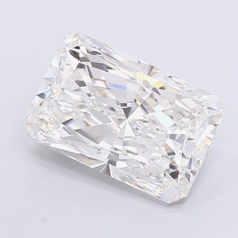 8.46 Carat Radiant Shaped, Very Good Cut, F Color, VS1 Clarity, IGI Certified Lab Grown Diamond