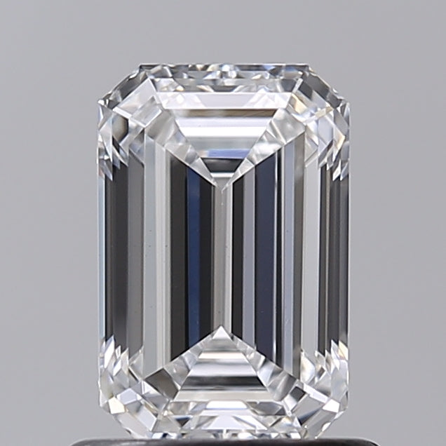 0.95 Carat Emerald Shaped, Ideal Cut, D Color, VVS2 Clarity, IGI Certified Lab Grown Diamond