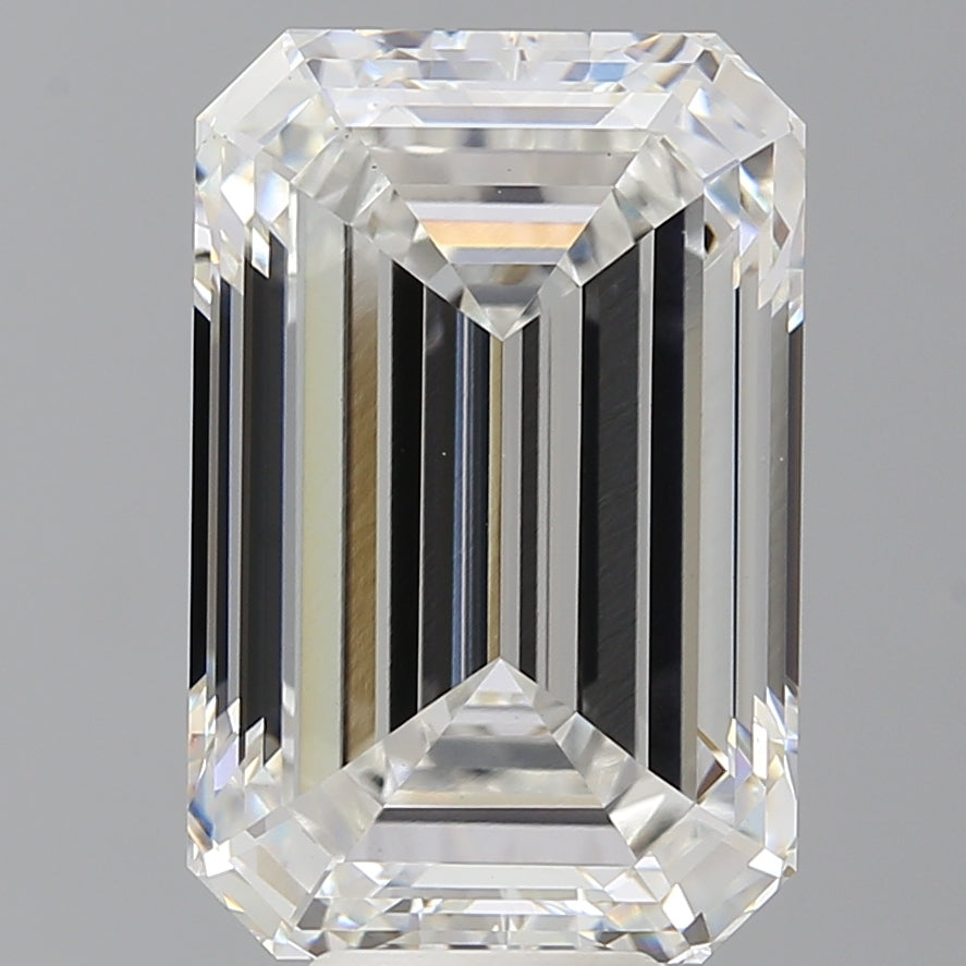 9.60 Carat Emerald Shaped, Ideal Cut, E Color, VS1 Clarity, IGI Certified Lab Grown Diamond