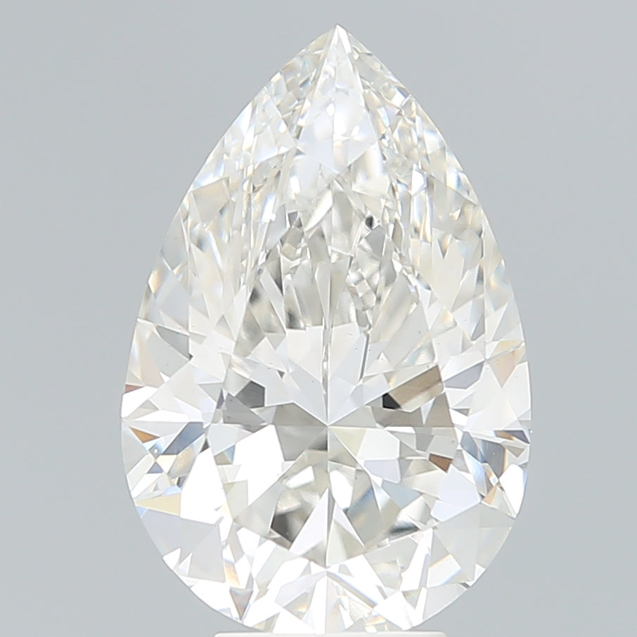 6.36 Carat Pear Shaped, Excellent Cut, G Color, VVS2 Clarity, IGI Certified Lab Grown Diamond