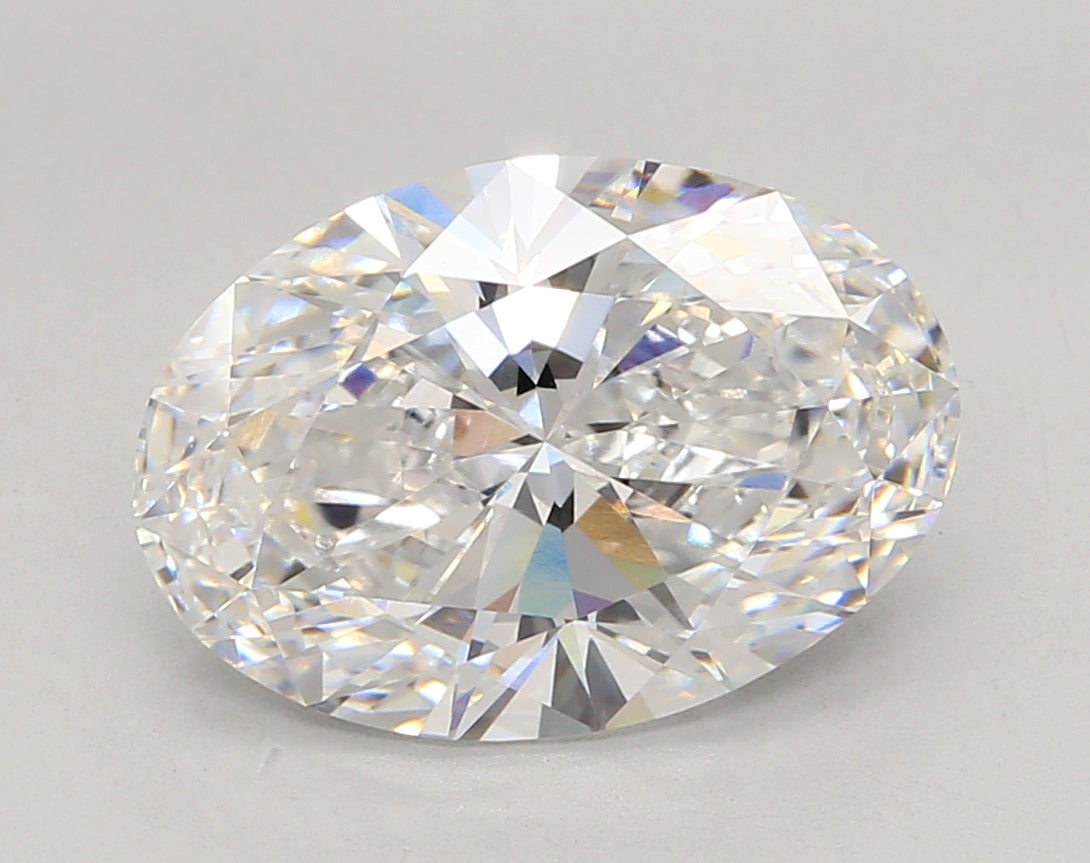 5.04 Carat Oval Shaped, Ideal Cut, D Color, VVS2 Clarity, IGI Certified Lab Grown Diamond
