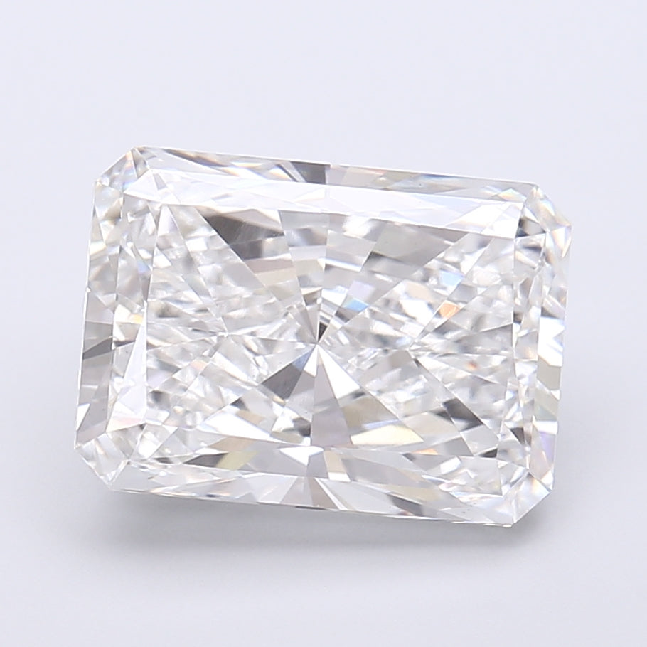 5.52 Carat Radiant Shaped, Very Good Cut, E Color, VVS2 Clarity, IGI Certified Lab Grown Diamond