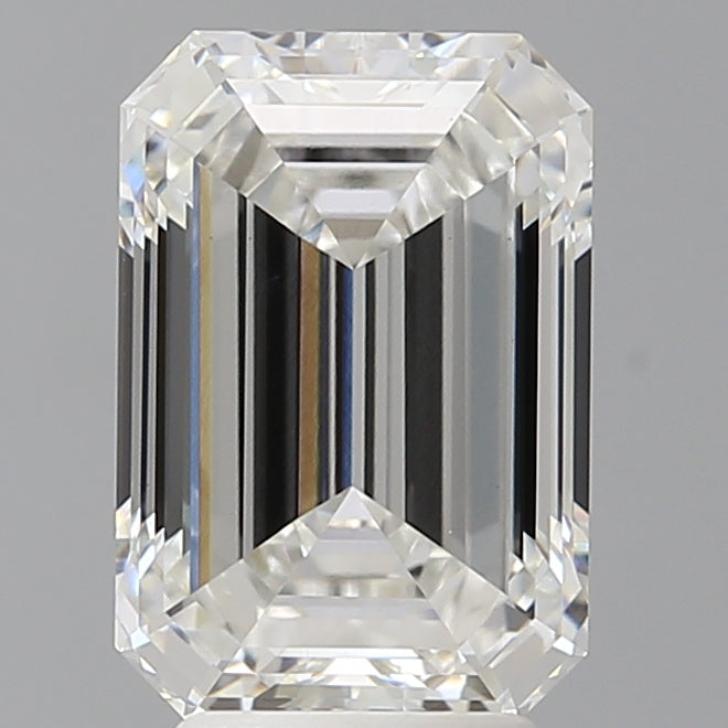 4.05 Carat Emerald Shaped, Ideal Cut, F Color, VVS2 Clarity, IGI Certified Lab Grown Diamond