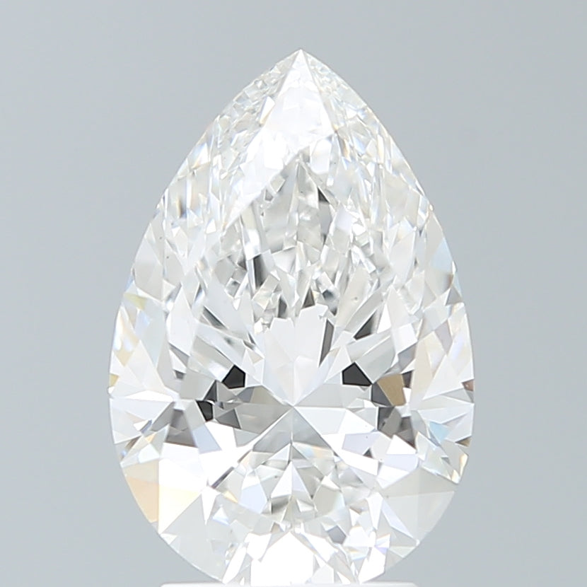 3.22 Carat Pear Shaped, Ideal Cut, E Color, VS1 Clarity, IGI Certified Lab Grown Diamond