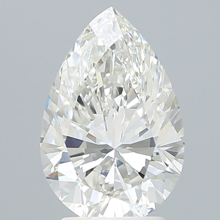 3.18 Carat Pear Shaped, Excellent Cut, F Color, VVS2 Clarity, IGI Certified Lab Grown Diamond