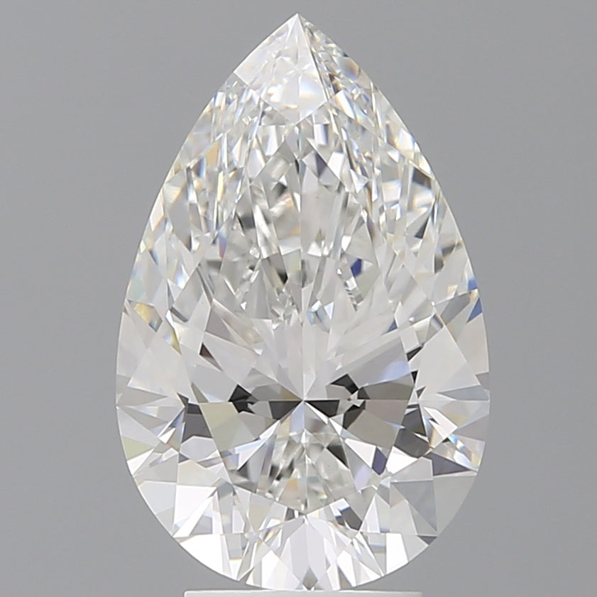 4.52 Carat Pear Shaped, Ideal Cut, E Color, VVS2 Clarity, IGI Certified Lab Grown Diamond