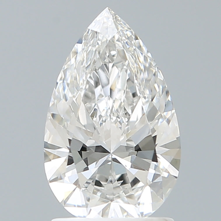 1.55 Carat Pear Shaped, Ideal Cut, E Color, VVS1 Clarity, IGI Certified Lab Grown Diamond