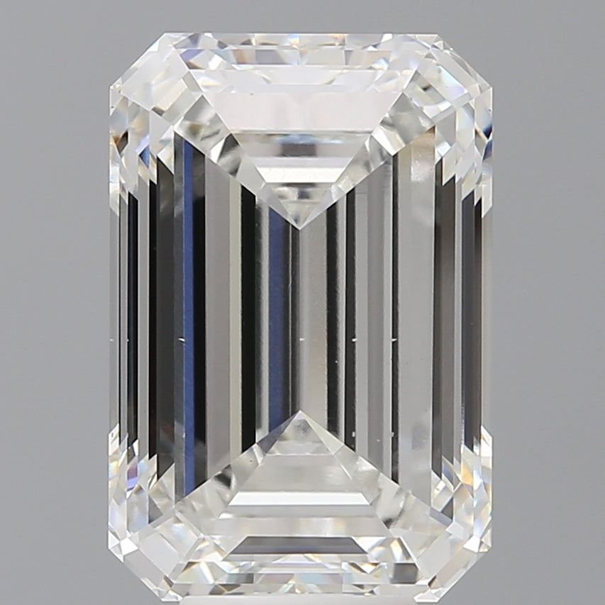8.59 Carat Emerald Shaped, Ideal Cut, F Color, VS1 Clarity, IGI Certified Lab Grown Diamond
