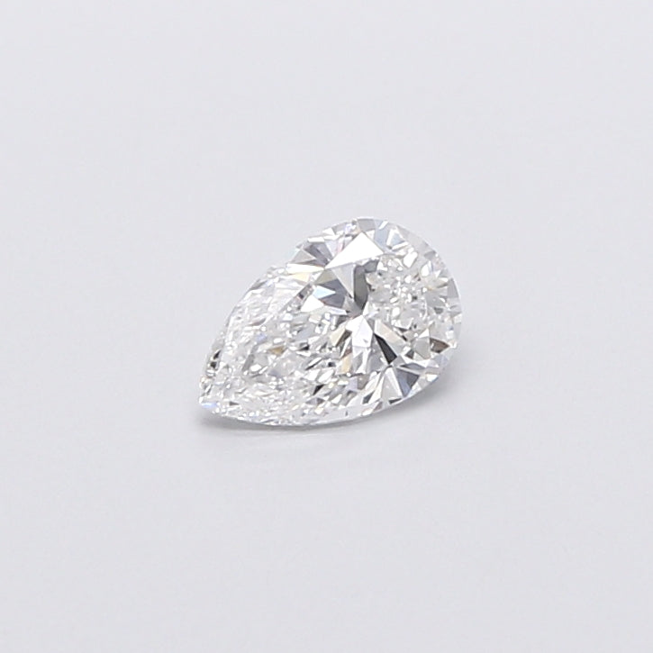 0.55 Carat Pear Shaped, Very Good Cut, D Color, VVS2 Clarity, IGI Certified Lab Grown Diamond