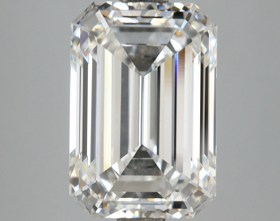 4.10 Carat Emerald Shaped, Ideal Cut, E Color, VVS2 Clarity, IGI Certified Lab Grown Diamond