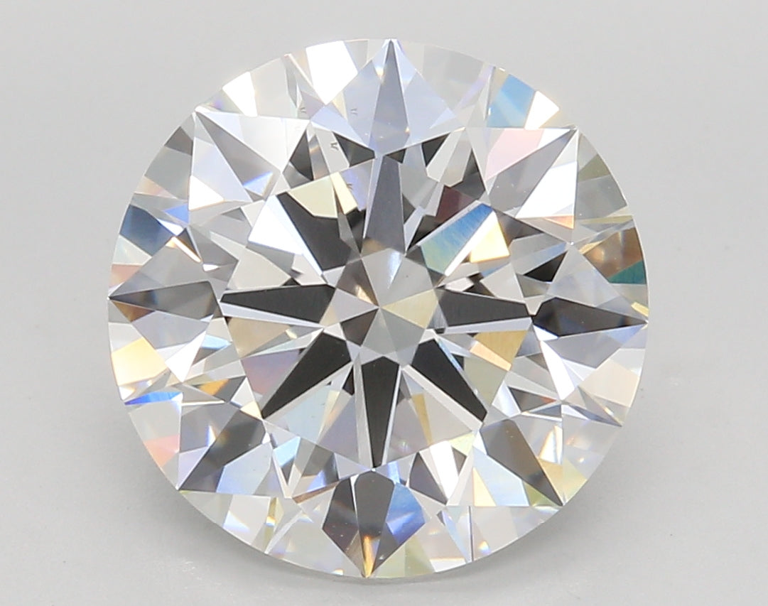 6.06 Carat Round Shaped, Ideal Cut, F Color, VS2 Clarity, IGI Certified Lab Grown Diamond