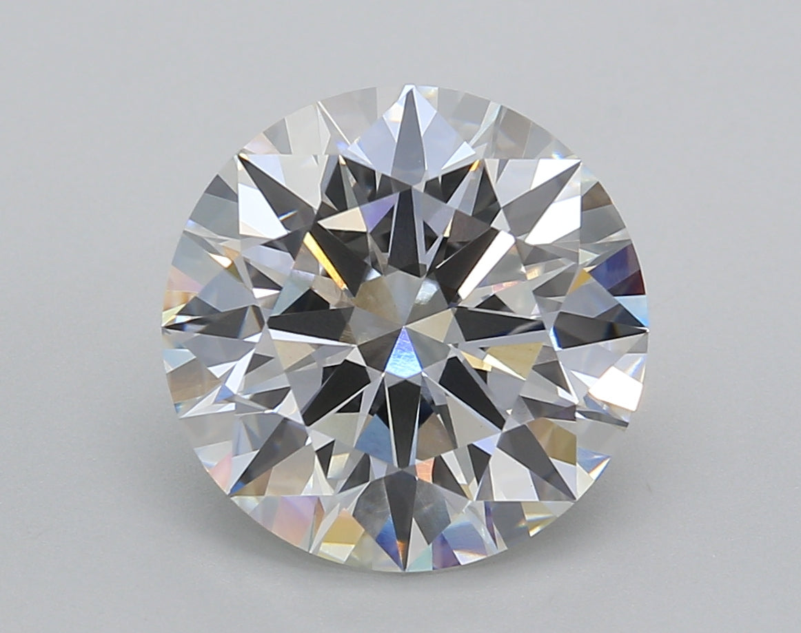 5.02 Carat Round Shaped, Ideal Cut, F Color, VVS2 Clarity, IGI Certified Lab Grown Diamond