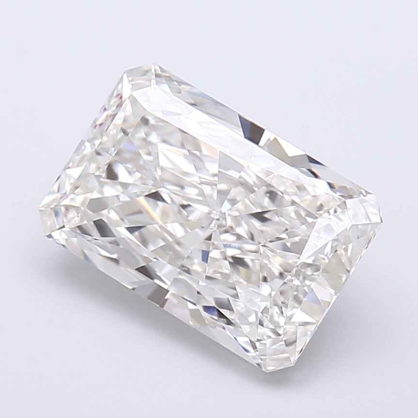 3.73 Carat Radiant Shaped, Very Good Cut, VVS2 Clarity, IGI Certified Lab Grown Diamond