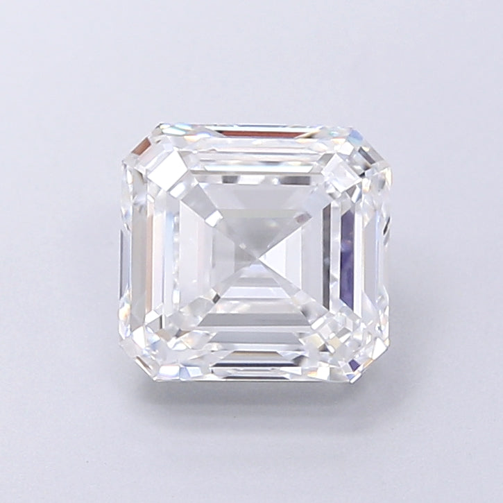 2.56 Carat Asscher Shaped, Very Good Cut, D Color, VVS2 Clarity, IGI Certified Lab Grown Diamond