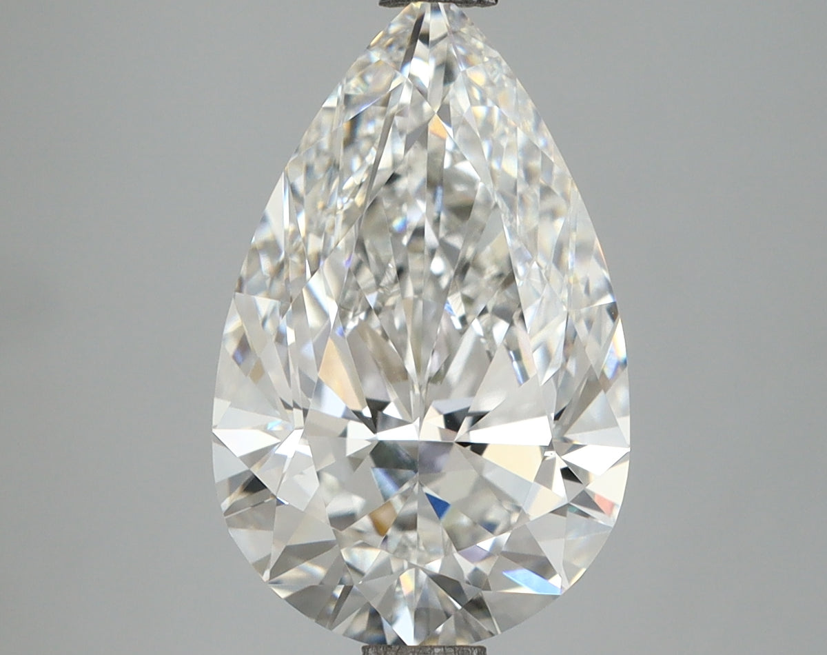 4.07 Carat Pear Shaped, Ideal Cut, F Color, VVS1 Clarity, IGI Certified Lab Grown Diamond