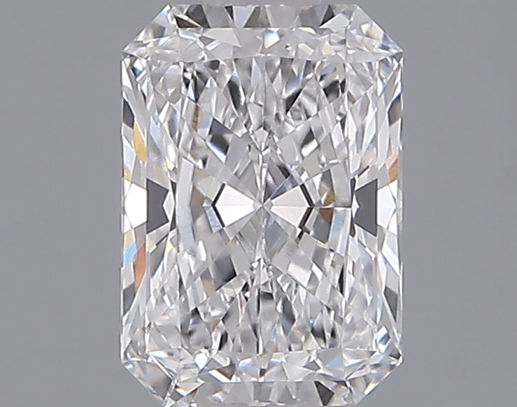 1.55 Carat Radiant Shaped, Ideal Cut, D Color, VVS1 Clarity, IGI Certified Lab Grown Diamond