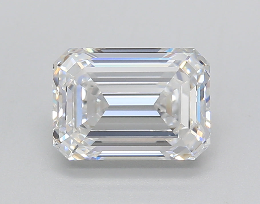 2.02 Carat Emerald Shaped, Ideal Cut, E Color, VVS2 Clarity, GIA Certified Lab Grown Diamond