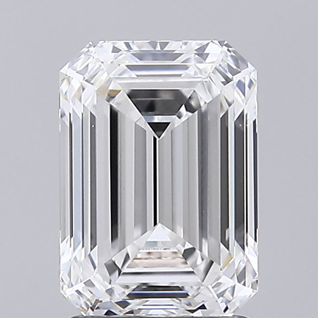 1.92 Carat Emerald Shaped, Ideal Cut, E Color, VS1 Clarity, IGI Certified Lab Grown Diamond
